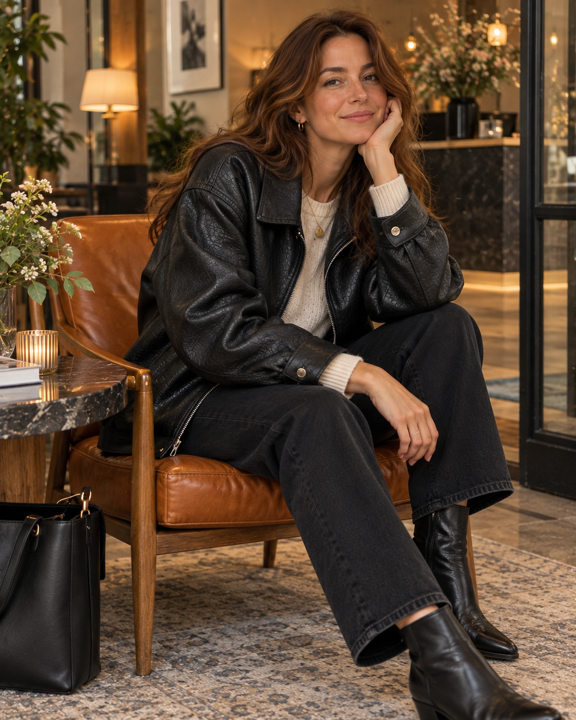The Valen Leather Jacket editorial styling inspiration, look 2