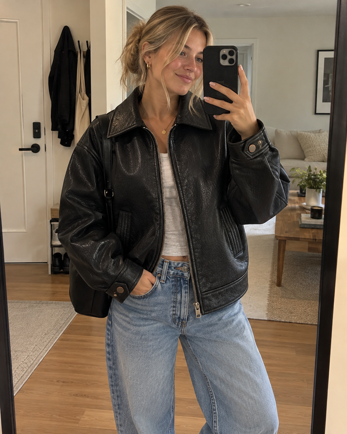 The Valen Leather Jacket editorial styling inspiration, look 6