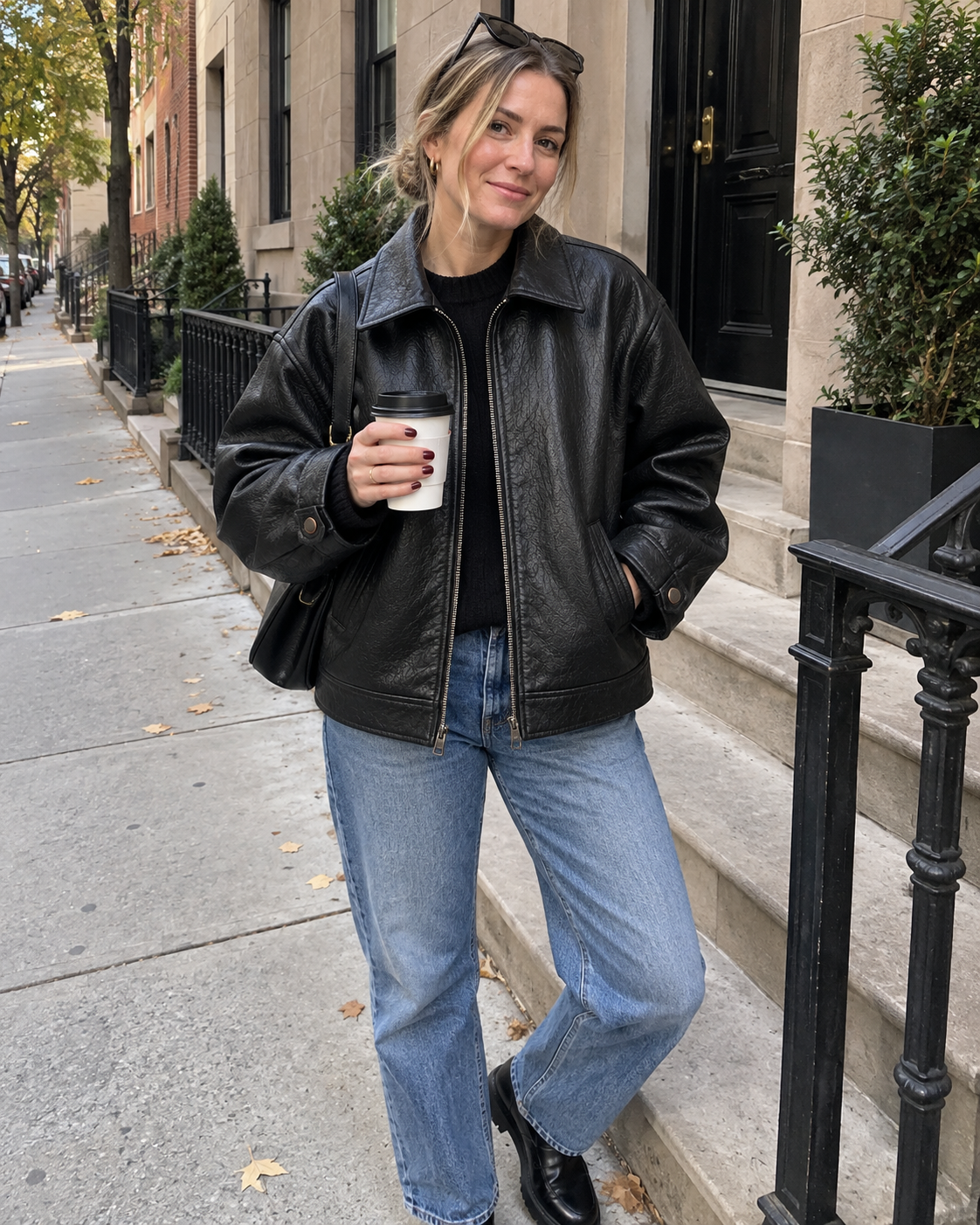 The Valen Leather Jacket editorial styling inspiration, look 7